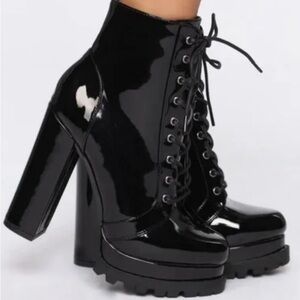 Leather ankle booties